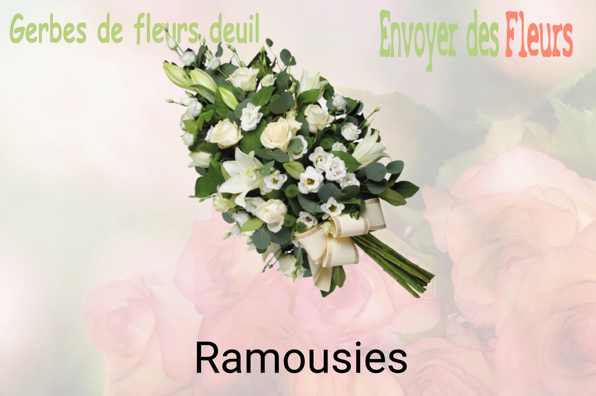 Gerbe de fleurs de deuil livrée à Ramousies